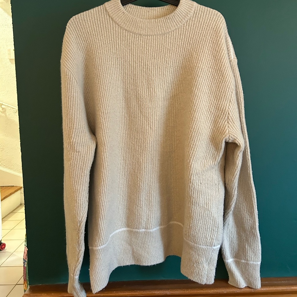Weekday Men's Light Beige Crewneck Sweater